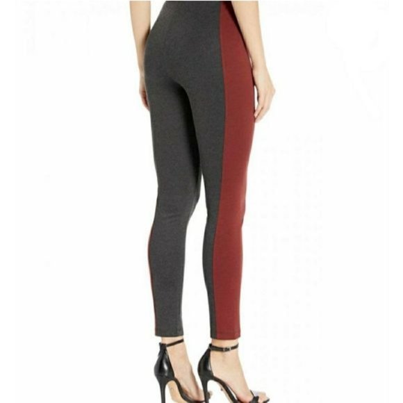 BCBGMaxAzria NWT burgundy combo leggings woman's size XS - Picture 2 of 8